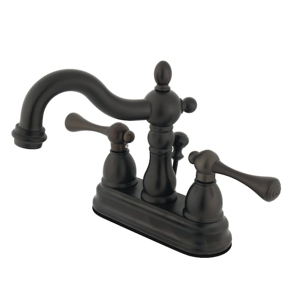 KS1605BL 4" Centerset Bathroom Faucet, Oil Rubbed Bronze